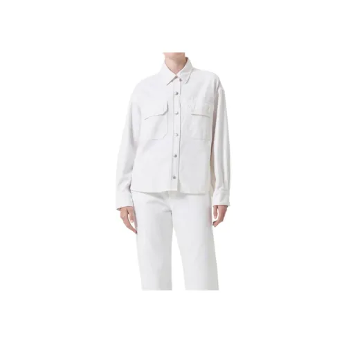 AGOLDE Рубашка Женская Теплая Белая