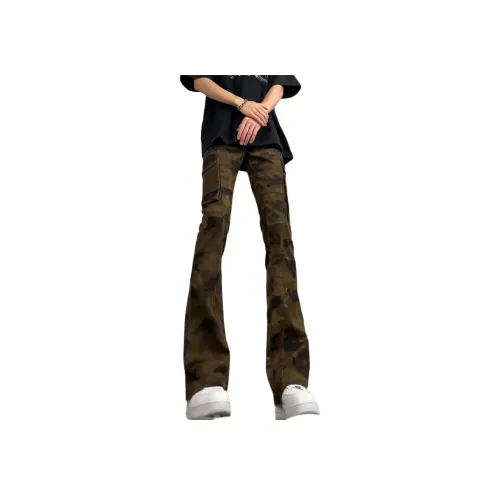 Menglaini Джинсы Унисекс Камуфляж Брюки