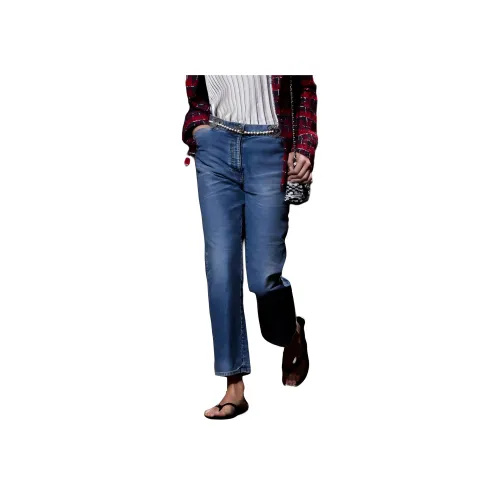 CHANEL 24 Весенний Летний Новый Приход Джинсы Женские Вымытый Синий