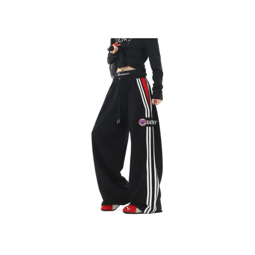 HSWLD Черные Унисекс Повседневные Штаны