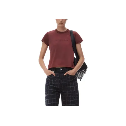 Alexander Wang T-Shirt Женская ACID Washed Ярко-красный
