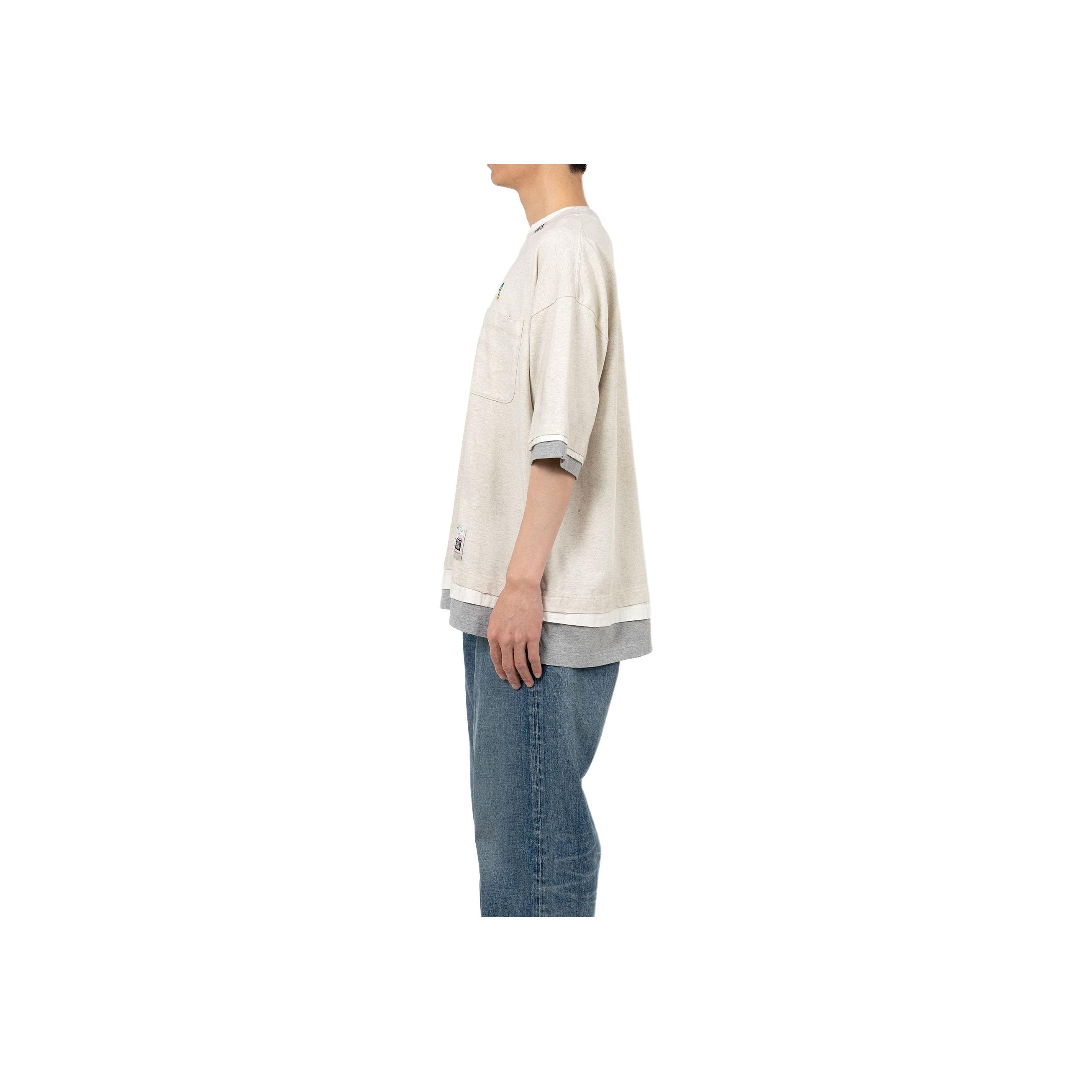 Maison Mihara Yasuhiro FW25 Тройная Отделение T Рубашка T Рубашка Мужская — фото 5