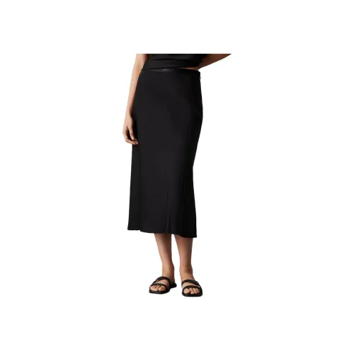 Calvin Klein Черные Женские Повседневные Длинные Юбки