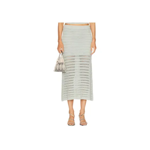 A.L.C. KNIT Длинный Юбка Женская Светло-Зеленая
