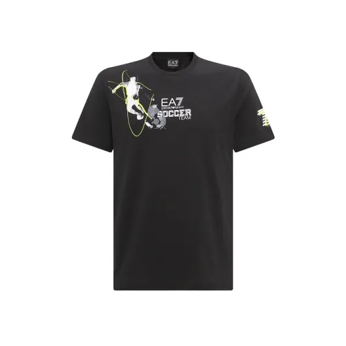 EMPORIO ARMANI Черная мужская футбольная майка