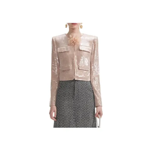 Self Портрет Куртки Пальто Женские Светло-Золотые