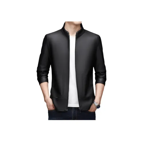 EMINU Кожа Куртка Пальто Мужской