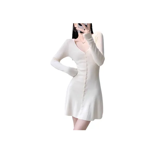 Aghr Длинное платье с длинными рукавами женское