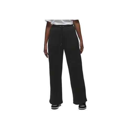 Jordan Flight Fleece Черные Женские Вязаные Спортивные Штаны