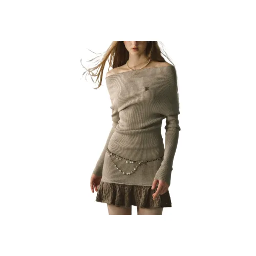 VIA PITTI Длинное платье с длинными рукавами женское