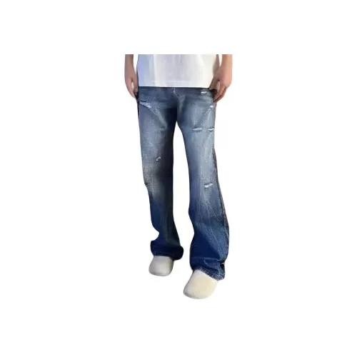 SONGXIER Синие Унисекс Джинсы