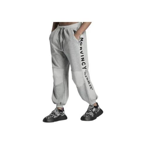 NORVINCY Ткани в рубчик Многоцветные Вязаные Спортивные Штаны Унисекс