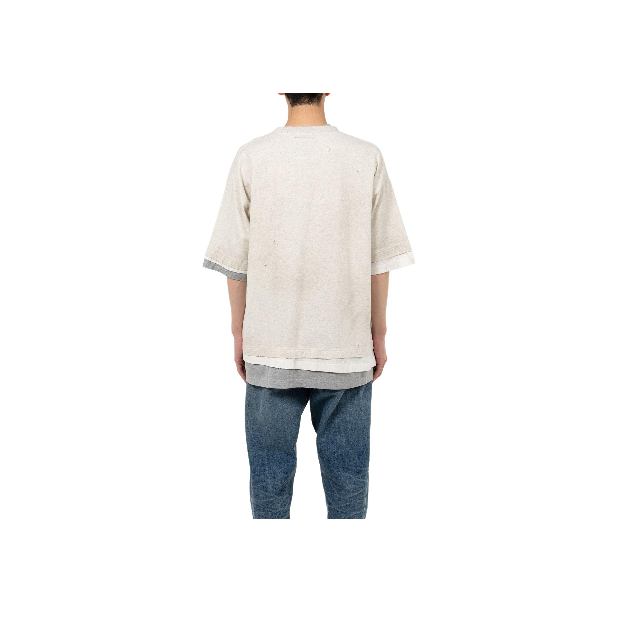 Maison Mihara Yasuhiro FW25 Тройная Отделение T Рубашка T Рубашка Мужская — фото 3