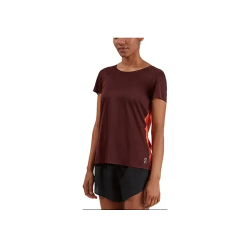 On Performance T-Shirt Женская Plumage Коричневый Оранжевый