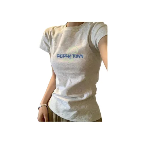 Puppytown Вересковый серый Женские футболки