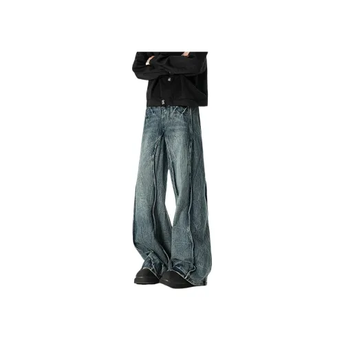 UNDERTIDES Blue Unisex Jeans UNDERTIDES Синий Унисекс Джинсы
