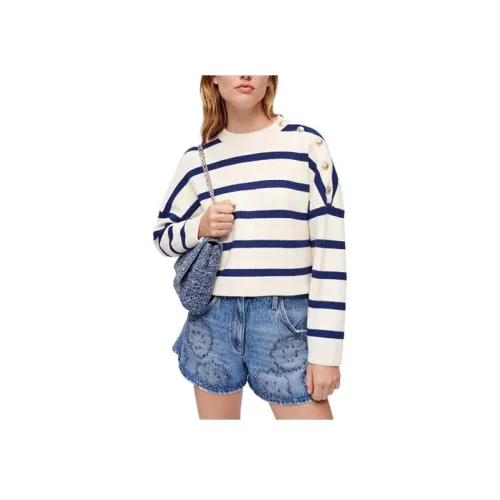 Maje FW22 Loose Fit Трикотаж Женский Beige