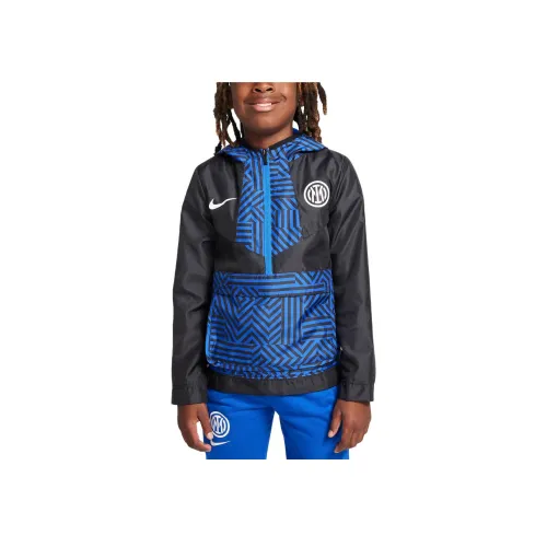 nike Inter Milan Amplify WINDRUNNER Дом Куртки Пальто Черный Lyon Синий Белый Подростки