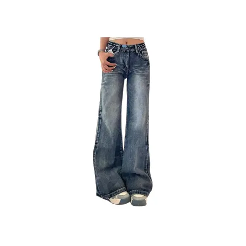 KULAIYA Винтажные синие JYJ103 Женские джинсы