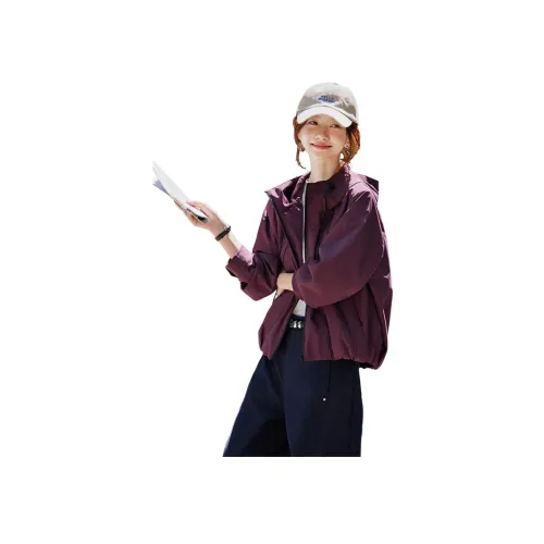 Still quiet Бургунди Фиолетовый Женские Куртки