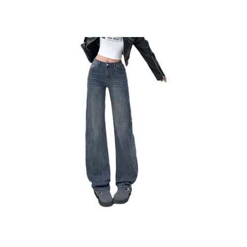 ZXZA Джинсы Женские Ностальгический Синий