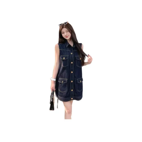 ORANDOR WEAR Винтажный синий Женские Платья без рукавов