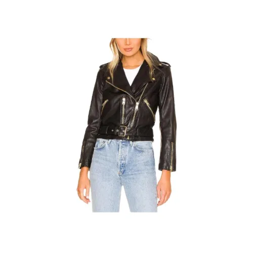 ALLSAINTS Кожа Куртка Женская Черная