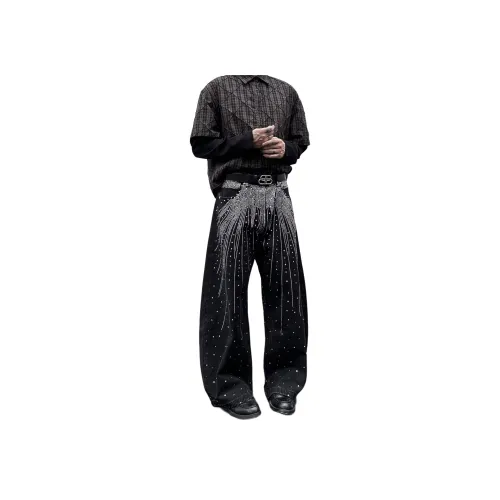 REXSHION Черные Унисекс Джинсы