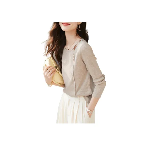 Mo Han Yi Mei Стандартная T-рубашка Женская Овсяный