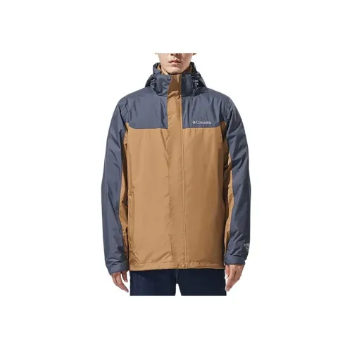 Columbia Поход Водонепроницаемый Дышащий And Теплоизоляционный Теплоотражающий Ветровка Мужской Коричневый