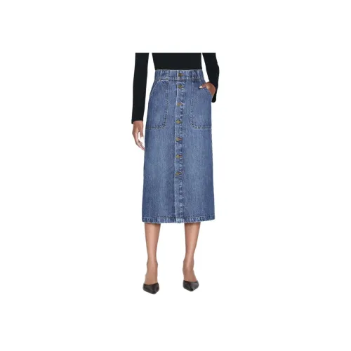 Рамка FW24 Denim Long Skirt Women's Dark Blue