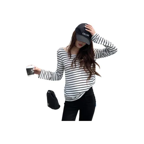 NANING 9 Полосы Женские T-рубашки