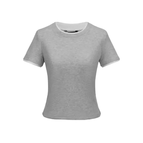 URBAN REVIVO Стандартная T-рубашка Женская Холодный Серый
