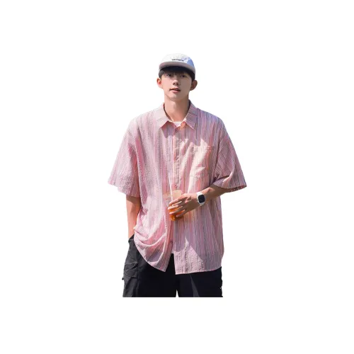 Модная короткая рубашка с короткими рукавами унисекс