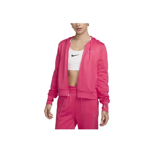 Nike Therma Fit One Толстовка Женская Розовая Черная
