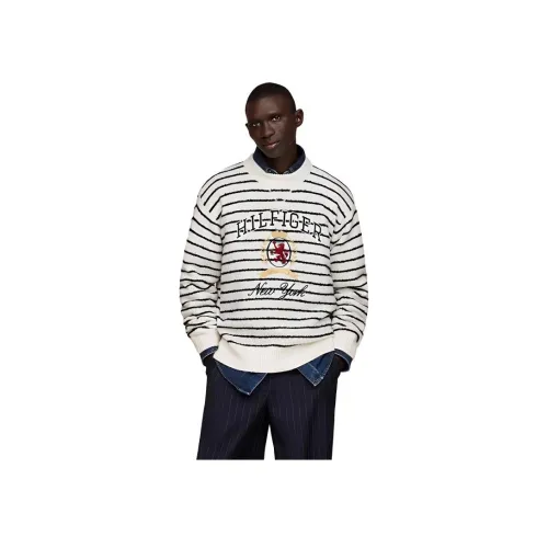 Tommy Hilfiger Черно-белые полосы 0A4 Мужские Свитера