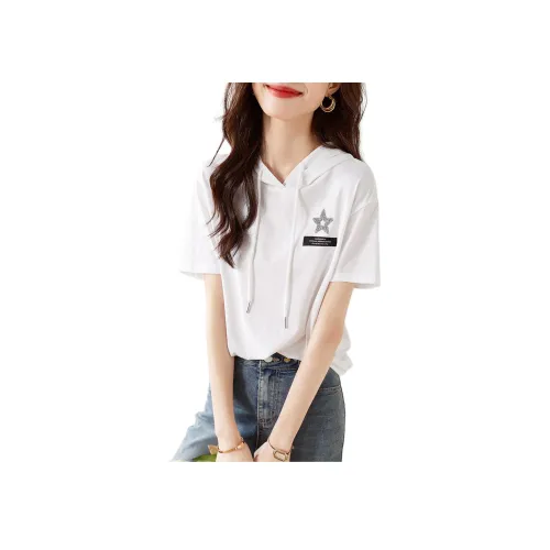 Mo Han Yi Mei Стандартная T-рубашка Женская Белая