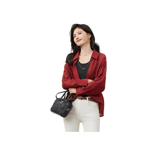 XINFEIYU Красный Женские Рубашки