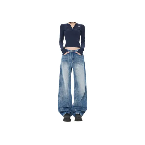 BEAR UNION Blue Women's Jeans BEAR UNION Синий Женские Джинсы