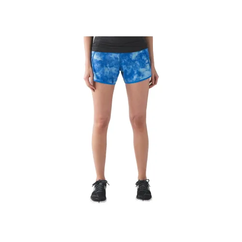lululemon RUN TIMES Спортивные шорты Женские Синий Белый