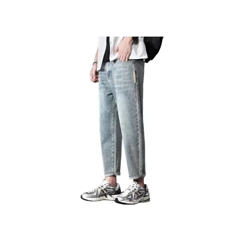 YASHENQISHI 20T9079 Винтажный синий Мужские Джинсы