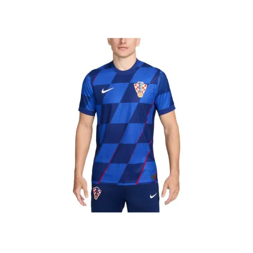 nike Dri FIT ADV Football Аутентичная Короткая Рукавная Рубашка Футбол Джерси Мужская Синяя