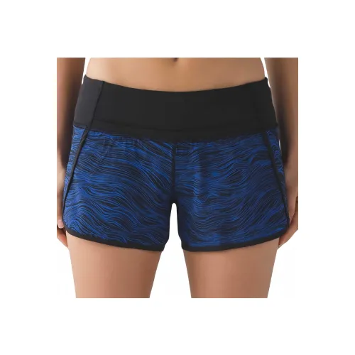 lululemon RUN TIMES Спортивные шорты Женские Синий Черный