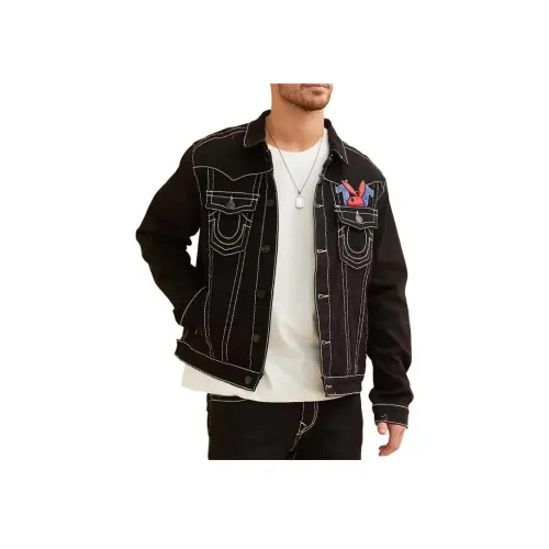 True Religion Черные Мужские Джинсовые Куртки
