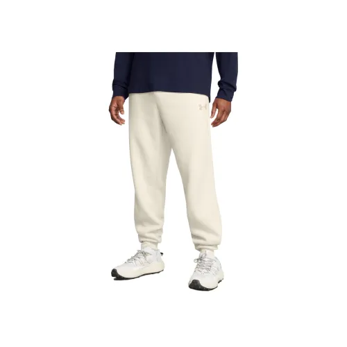 Under Armour FW24 Fleece Pro Вязаные Тренировочные Штаны Мужские Белый Верх