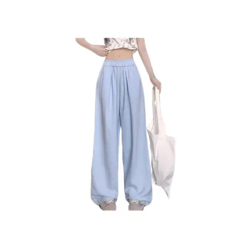 TONYBEAR Однотонный Шнур Широкие брюки Комбинезон Брюки прямого кроя Для Женщин Минималистский стиль Женские