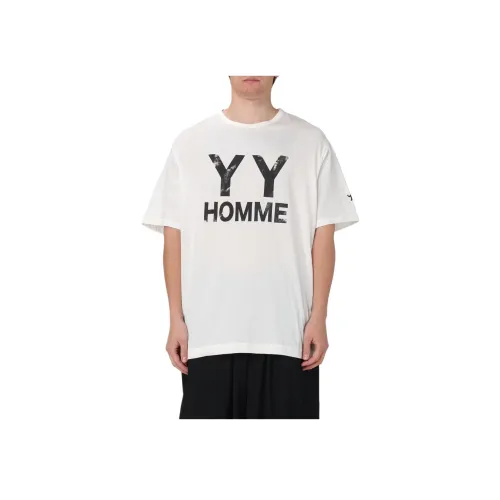 Yohji Yamamoto Белая Мужская T-Рубашка