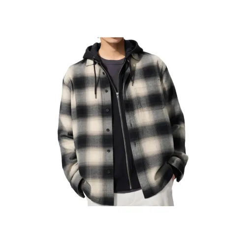 UNIQLO Сливочный Унисекс Рубашки