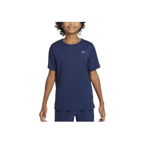 nike Dri Fit MILER T Рубашка Детская Морской Синий