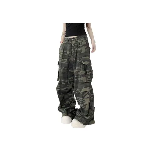 YEARNED Армейский зеленый Женские брюки карго